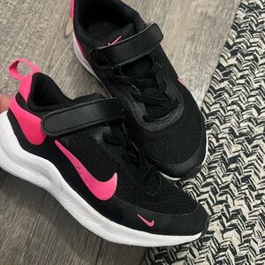 Nike Kids Black and Pink Athletic Sneakers